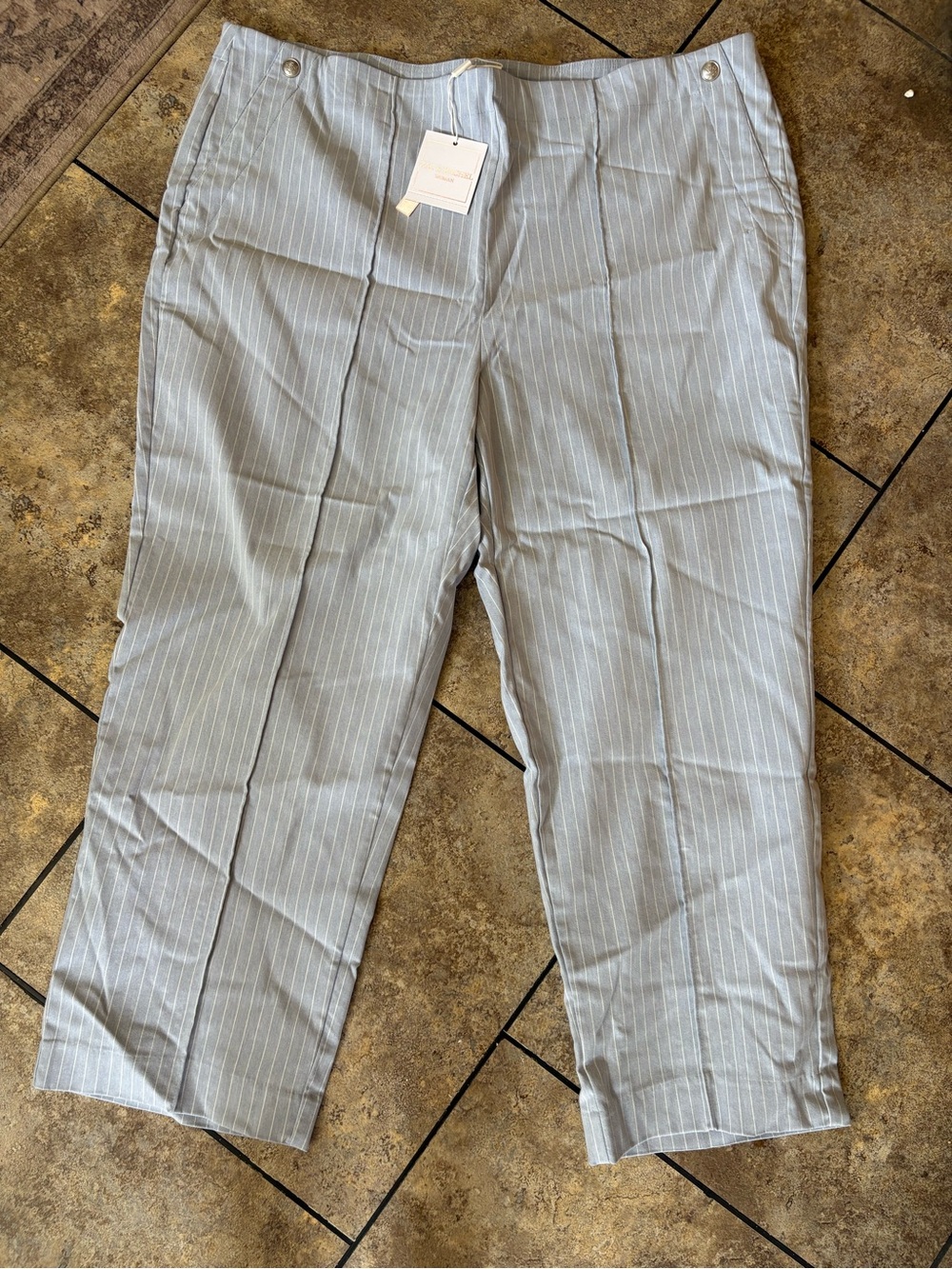 Zac & Rachel Light Blue Pinstripe Dress Pants Women’s Size 3X NWT